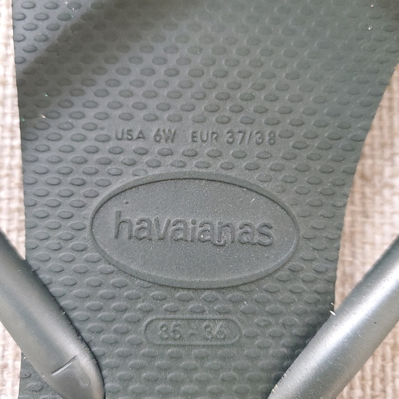 Havaianas Slim Sparkle II Flip Flops Sz 6 - Picture 10 of 11